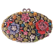 XIYUAN, цветные женские вечерние сумки с цветами, Свадебная вечеринка, клатч с бисером, кошелек, Кристальные клатчи, сумочка, Bolso Fiesta Mujer