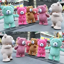 Плюшевый мишка надувной маскарадный костюм костюмы косплей вечерние костюмы для игр рекламные наряды карнавал Хэллоуин подарки на день рождения