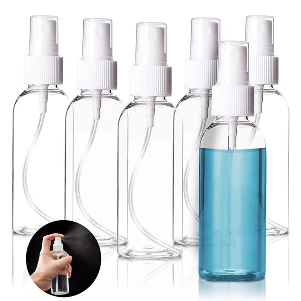 

100ml Travel Transparent Plastic Bottle Fine Mist For Portable Travel Essential Oil Perfume Atomizer Empty Spray Bottle Reusable