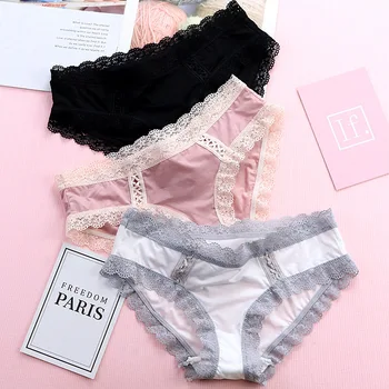 

Japanese girls underwear cotton stalls milk silk non trace thin low waist briefs culotte femme majtki tanga mujer thongs