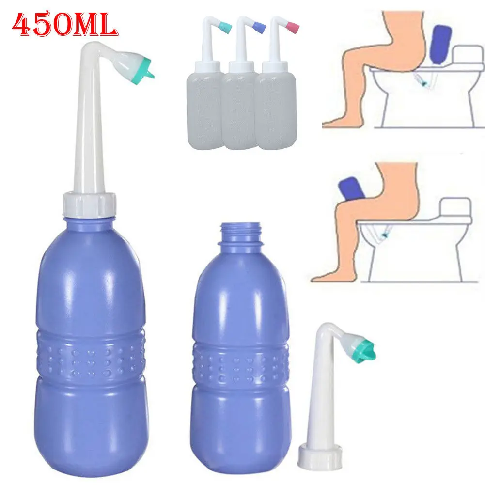 

AA Random Color 450ml Portable Empty Bidet Bottle Handheld Travel Toilet Hand SpraySeat Water