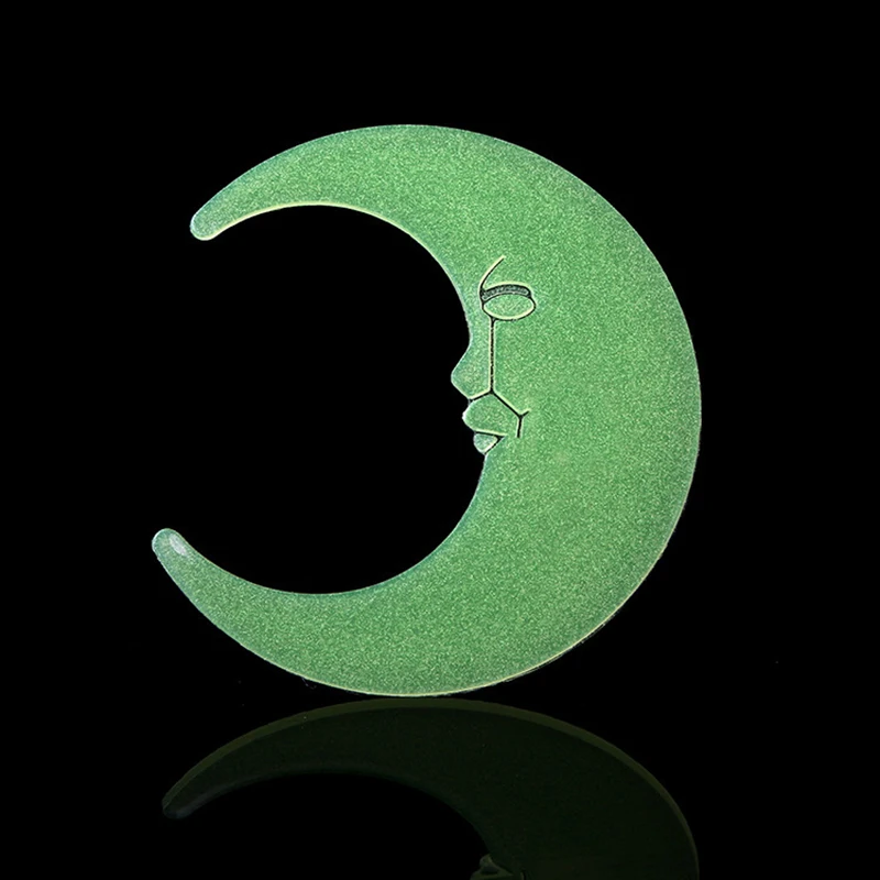 8cm Moon 1pcs ZUCZUG 3D Звезда и Луна энергии хранения флуоресцентный светится в темноте светящиеся наклейки на стену для детской комнаты гостиной наклейка - Цвет: 8cm Moon 1pcs