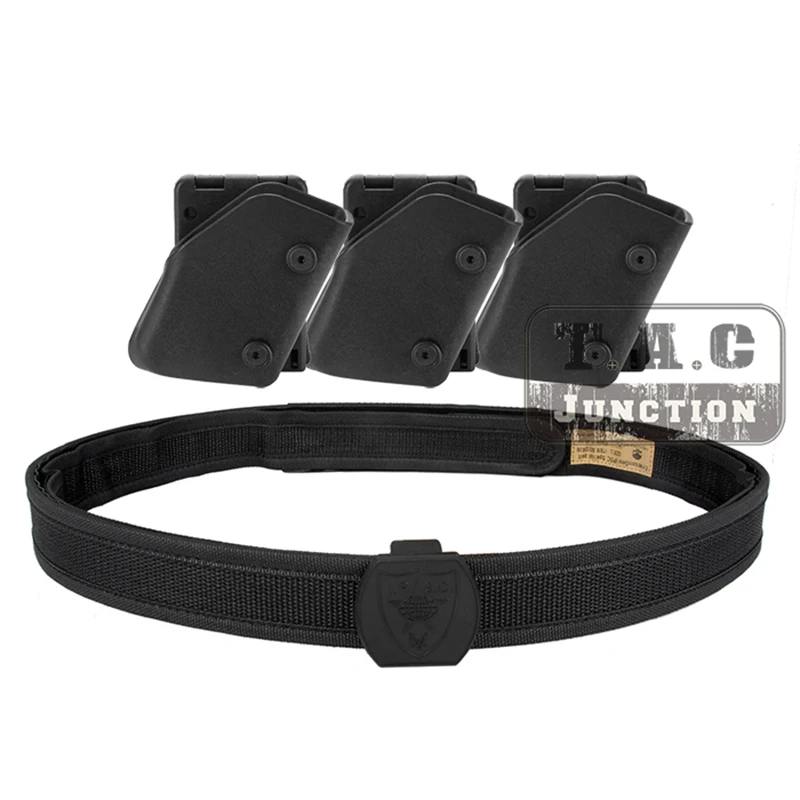 

IPSC Inner & Outer Belt + Magazine Pouch Set USPSA IDPA Competition High Speed Shooting Belt w/ 3x Fast Draw Pistol Mag Holster