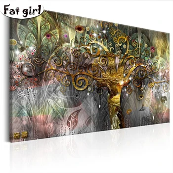 

Wall art Abstract painting diamond painting Blossoming flowers picture 5d Diy Mosaic embroidery cross stitch square round drill