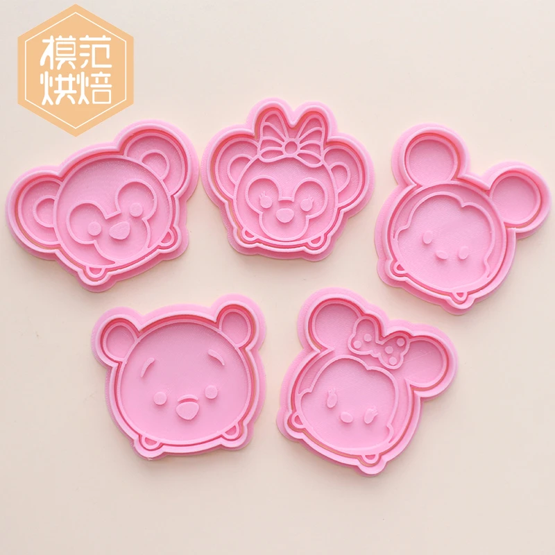 ディズニーの漫画のクッキーカッター ミッキーマウス ダフィーベア シャーリーローズ クッキーステンシルアクセサリー ベーカリーツール ギフト ケーキデコレーション用品 Aliexpress