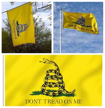 

Areyourshop 3x5 Gadsden Dont Tread on Me Flag 3'x5' House Banner grommets Super polyester