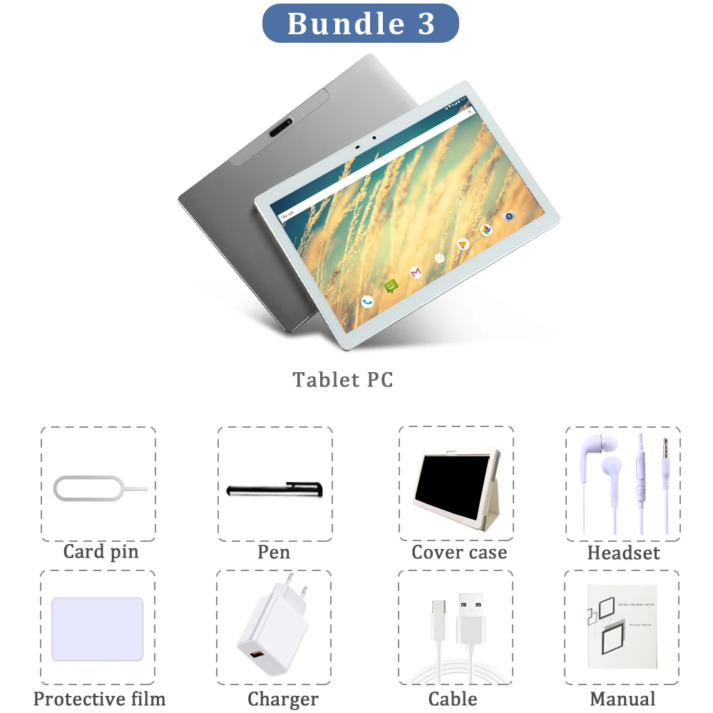 Newest 10.1 inch Tablet PC M40 Android 8.0 6GB RAM 128GB ROM 10 Core  13MP Camera Bluetooth 5.0 4G Phone Call 5G WiFi GPS 