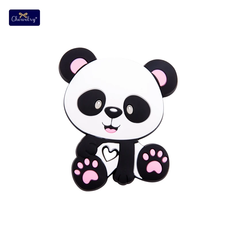 Pink Panda Bpa бесплатно 1 шт. силиконовые грызуны Прорезыватель жевательные бусины Прорезыватель силиконовый Ежик DIY аксессуары для кормления детей Детские Прорезыватели - Цвет: Pink Panda