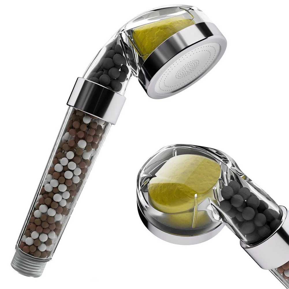 Softens Hard Water Practical Spray Shower Head High Pressure Vitamin C ABS Transparent Handheld Nozzles Professional Filter Home
