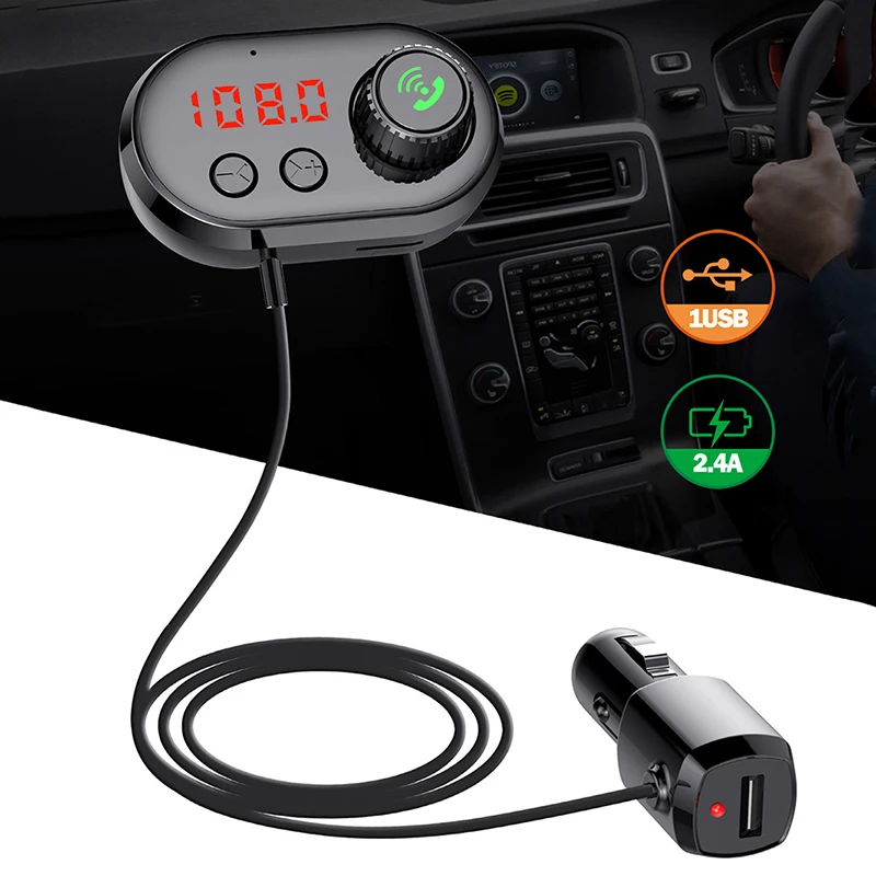 Fm-передатчик Bluetooth V5.0 громкой связи Bluetooth гарнитура для зарядных порта USB для автомобиля Зарядное устройство MP3 плеер с ароматерапия Core XR649