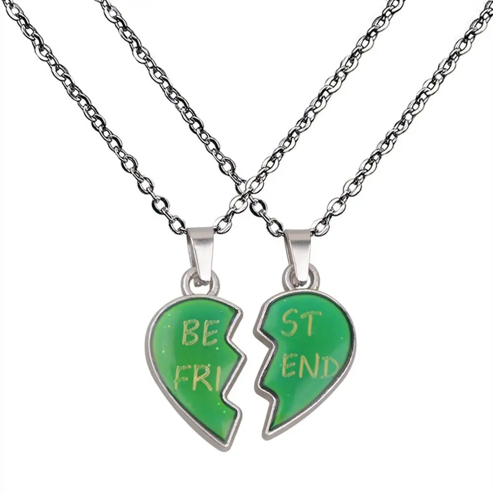 BEST FRIEND Mood Necklace Black Cord Change Star and Moon 2 Pendants Set |  eBay