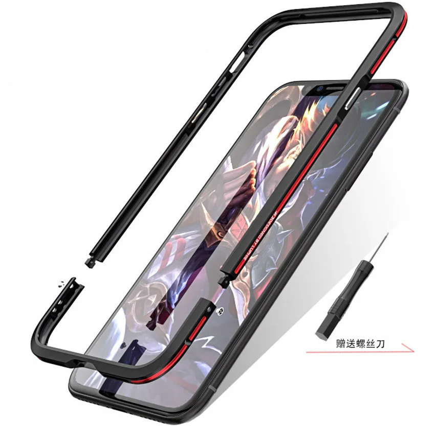 Чехол для iPhone XS Max, металлическая рамка, двойной цвет, алюминиевый бампер, защитный чехол для iPhone X iPhone XS, чехол