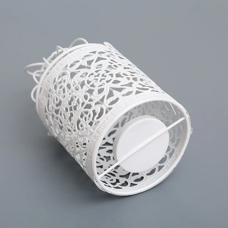 Bird Cage White Candleholder Desk Decoration Holder Light Decor Party Decorations Candlestick Hollow out Wedding Metal Tea