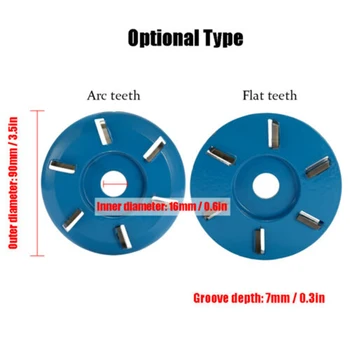

Six Teeth Wood Carving Disc Power Wood Working Disc Milling Attachment Angle Grinder Milling Cutter Discs