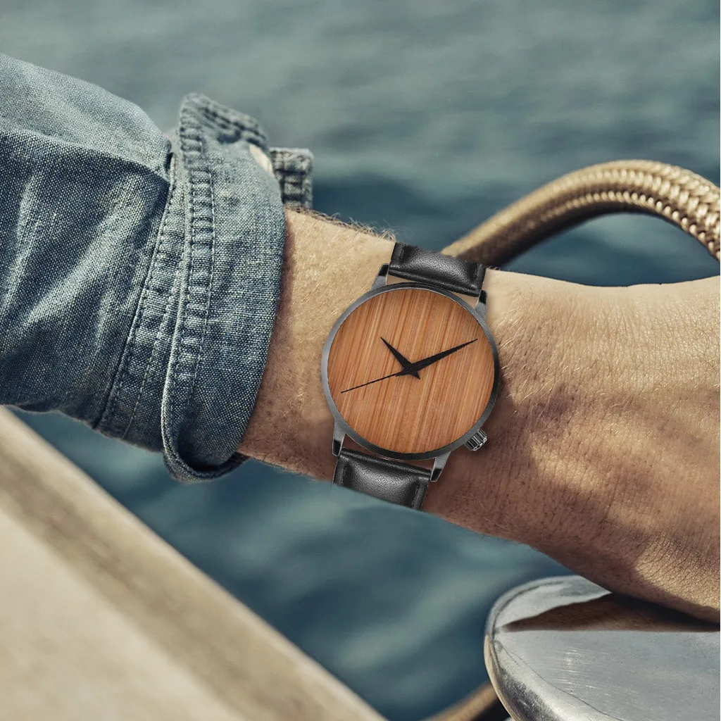 Роскошные часы для мужчин Reloj Hombre Повседневная мода Erkek Kol Saati деревянные Zegarek Meski наручные часы Relogio Masculino бамбуковые часы
