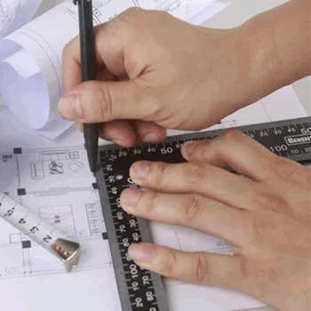 

Black Right Angle Ruler Right Angle 90° Dual Marking Framing Carpenter Rulers