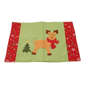 Reindeer Рождественское украшение для дома, новогодний коврик для стола с Санта-Клаусом и снеговиком, наволочка для костюма, держатель для столовых приборов, кухонный коврик для декора стола - Цвет: Reindeer