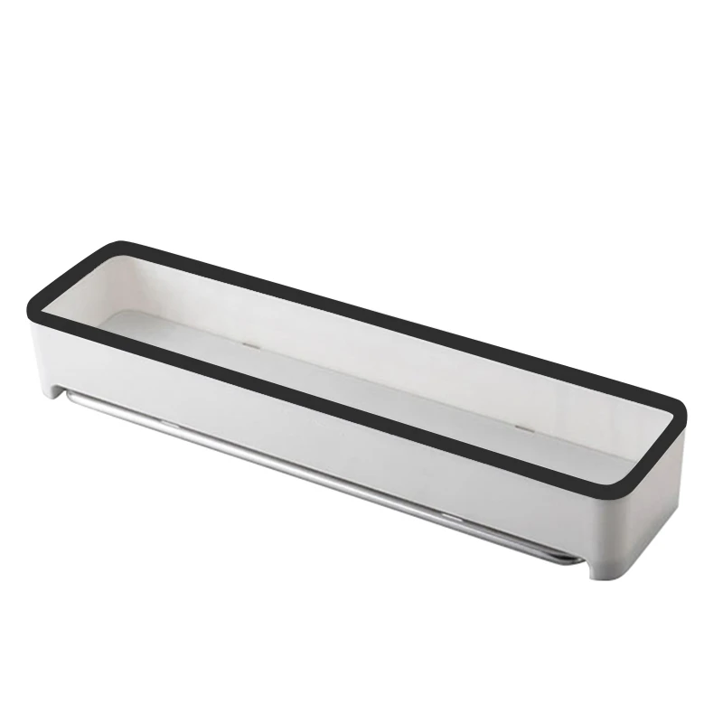 

Bathroom Shelf Wall Mounted Shampoo Shower Shelves Holder Kitchen Storage Rack Organizer Towel Bar Bath Accessories