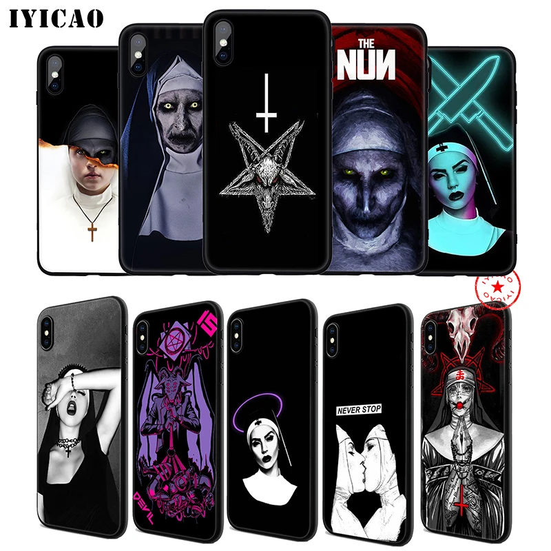 

IYICAO Sister Nun Soft Phone Case for iPhone 11 Pro XR X XS Max 6 6S 7 8 Plus 5 5S SE Silicone TPU 7 Plus