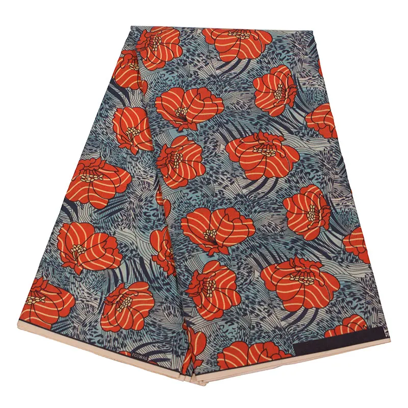 Анкара Африканский воск настоящий голландский воск ткань полиэстер Швейные Платья материал 6 ярдов/одна штука Z001 - Цвет: FP6095