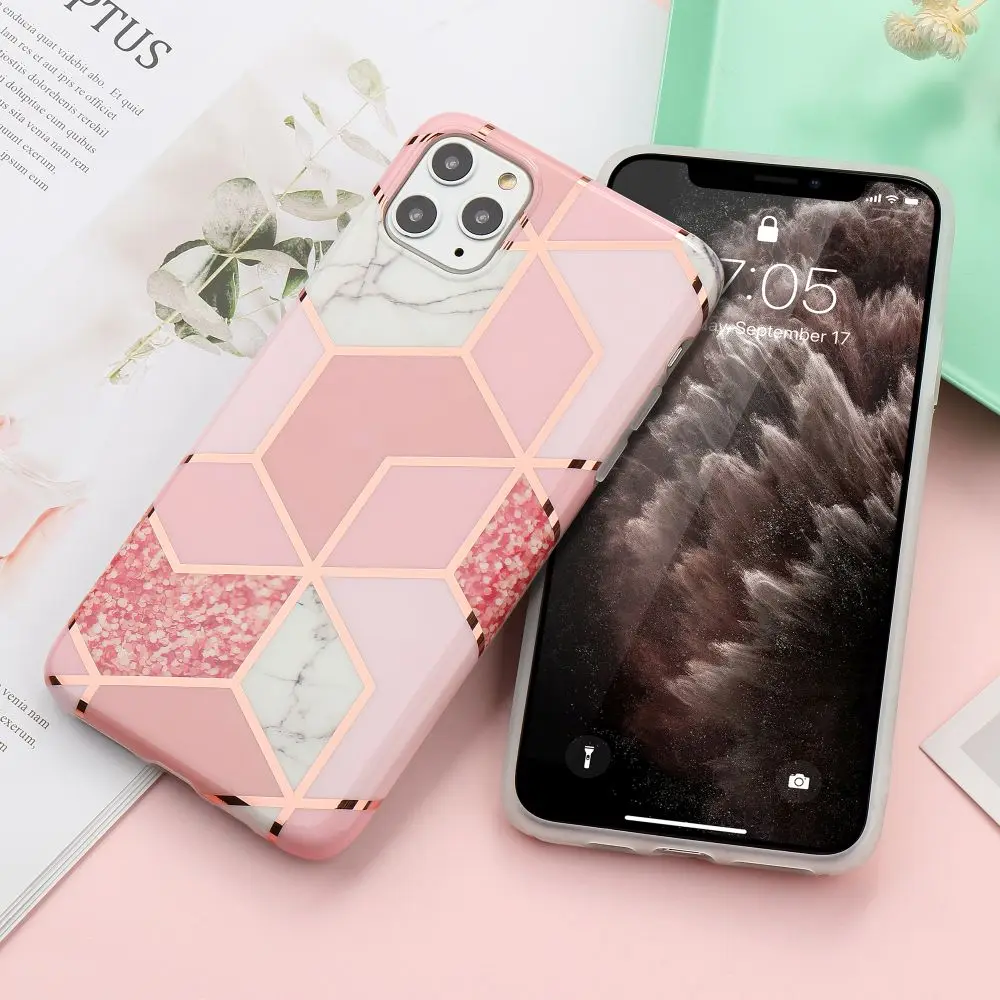 LAPOPNUT Цветочные геометрические мраморные чехлы для Iphone 11 Pro XS XR Max 6 6S 7 8 Plus