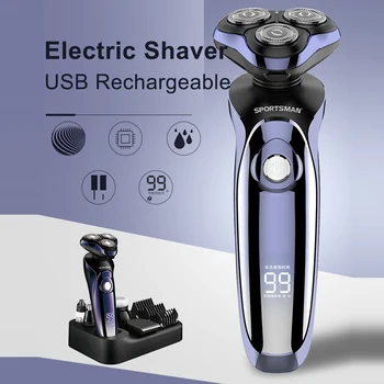 

Electric Shaver For Men Beard Hair Trimmer Electric Razor Rechargeable Bald Shaving Machine LCD Display Shaving Trimmer