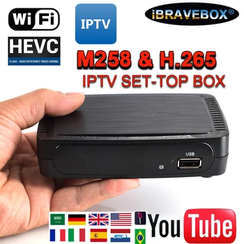 

iBRAVEBOX M258 IPTV Smart TV Box Digital H.265 Full HD 1080P Support RT5370 Wifi EPG Media Player IPTV M3U Set Top Box