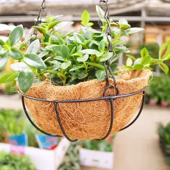 

Coco Fiber Coconut palm Replacement Liner Adjustable and Replaceable Round gondola Basket Liner For Garden Flower Basket
