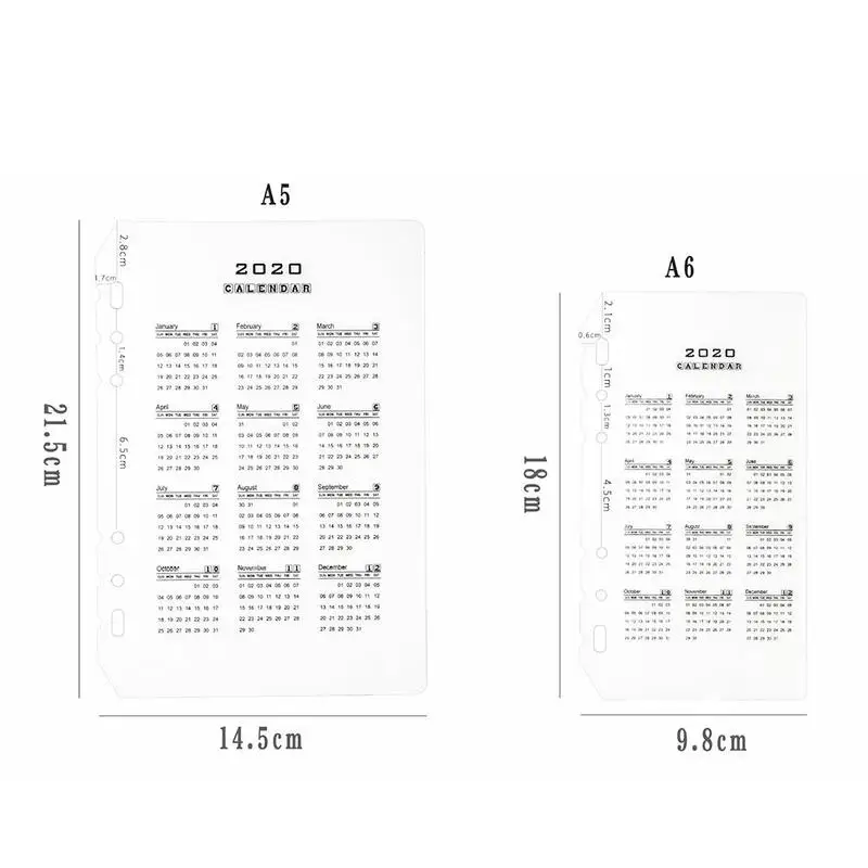 A5 A6 вкладыш календарь перегородка Pp матовые толстые отверстия провод стандарт 60 6 прозрачный O1D6