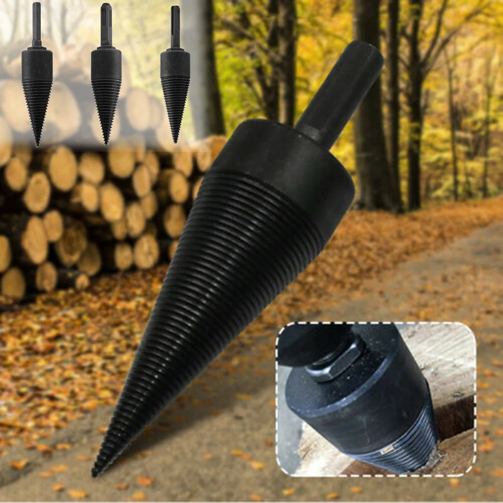 

High Quality Carbon Steel Log Splitter Drill Bit Screw Cone Kindling Firewood Hand Stick 45 Mm Household Log Drill Bit
