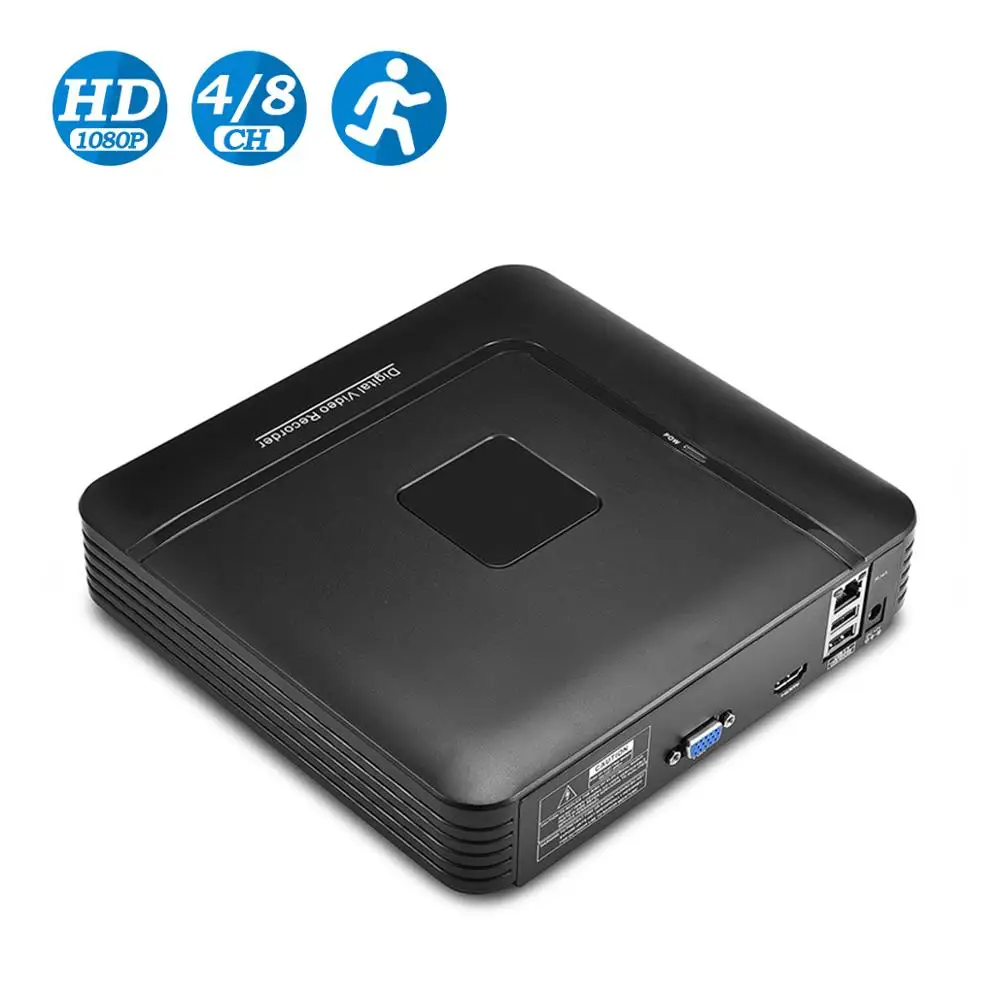 Сетевой видеорегистратор BESDER H.264 4/8 каналов 1080P NVR Onvif P2P высокое разрешение Full HD 4