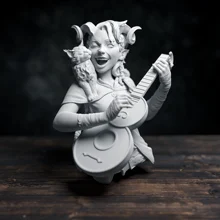 

60mm Resin Model Goat Girl Bust Figure Unpainted No Color RW-161