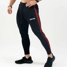 Мужские спортивные штаны для бега, тренировок, тренажерного зала, фитнеса, лоскутные брюки для бега, бодибилдинга, повседневная спортивная одежда, мужские штаны для бега