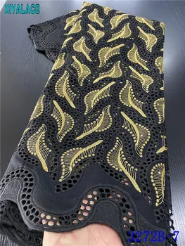 

Latest swiss voile lace in switzerland dry lace fabric african lace fabric 5yards embroidered cotton DRY fabric for dress 3272b