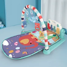 Colchoneta de juguete para bebés, estera de juego educativa para niños pequeños de 0 a 12 meses, colchoneta de gimnasio Musical para gatear