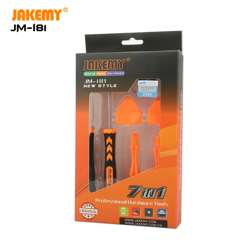 JAKEMY 7 IN 1 Professional Mini Screwdriver with Pry Tool Suction Cup DIY Repair Opening Tool for Mobile Phone Computer Gamepad