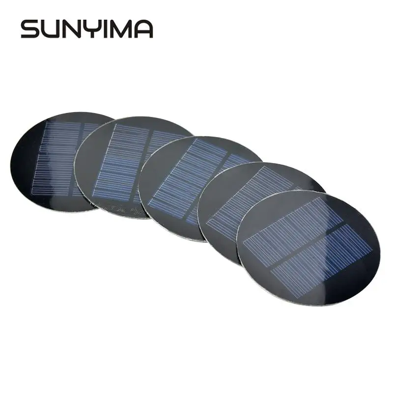 

SUNYIMA 5Pcs Solar Panels PET Poly Solar Panel 88.5MM 4.5V 100mA DIY Solar Battery Charger Painel solars