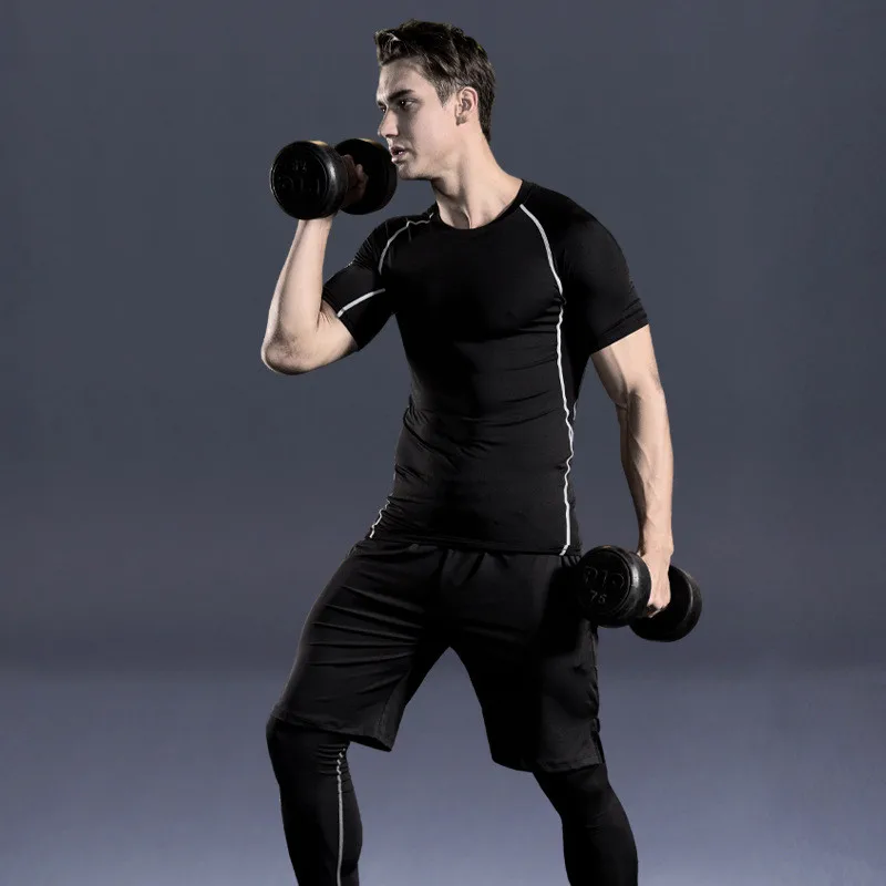 5 шт. спортивная мужская быстросохнущая одежда спортивная одежда для бега фитнеса спортивные тренировочные костюмы для тренировки бега спортивная одежда