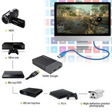 USB 3,0, Карта видеозахвата, высокоскоростной Бесплатный адаптер для накопителя, устройство захвата, черный, 1080 P, HD игра, аудио рекордер, коробка