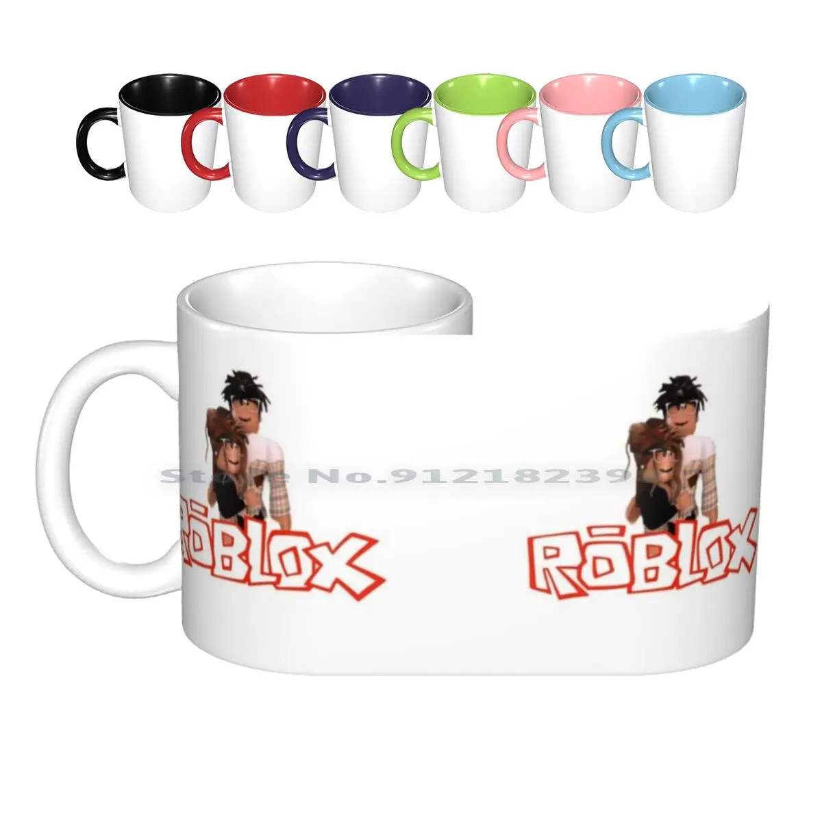 Robloxing Game Inspired Women Face Mug Funny Men Women Faces Coffe Mug  350ML Ceramic Milk Tea Cup Personalized Gift for Friends