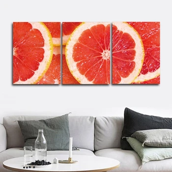 

Laeacco 3 Panel Canvas Painting Classic Orange Art Posters Prints Modern Bar Kitchen Home Decoration Wall Decorative Pictures