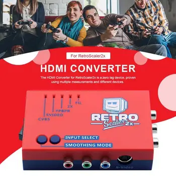 

Bitfunx RetroScaler2x A/V to HDMI Converter and Line-doubler for Retro Game Consoles PS2/N64/NES/SEGA Dreamcast/Saturn/MD1/MD2