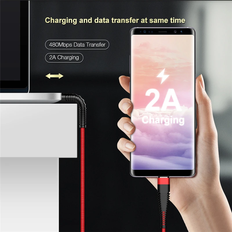 Micro USB 1.2M Extra long Phone Cable Spring Durable and Portable Type-c Cable Data Fast Charging For Android Universal Cables