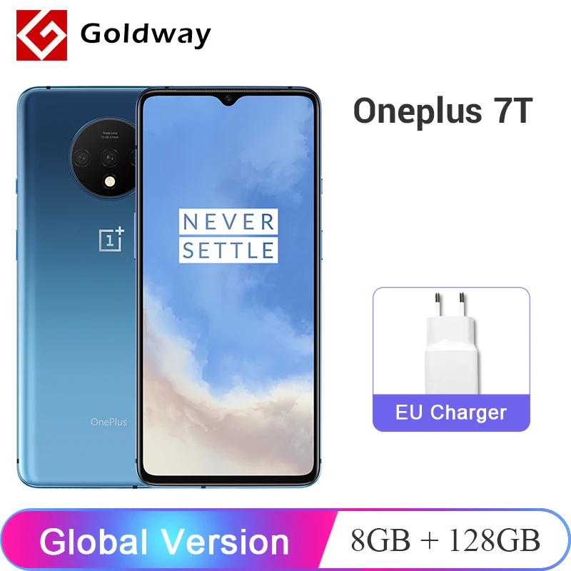 Глобальная версия OnePlus 7T 8GB 128GB Смартфон Snapdragon 855 Plus Octa Core 90Hz AMOLED экран 48MP Тройная камера UFS 3,0 NFC