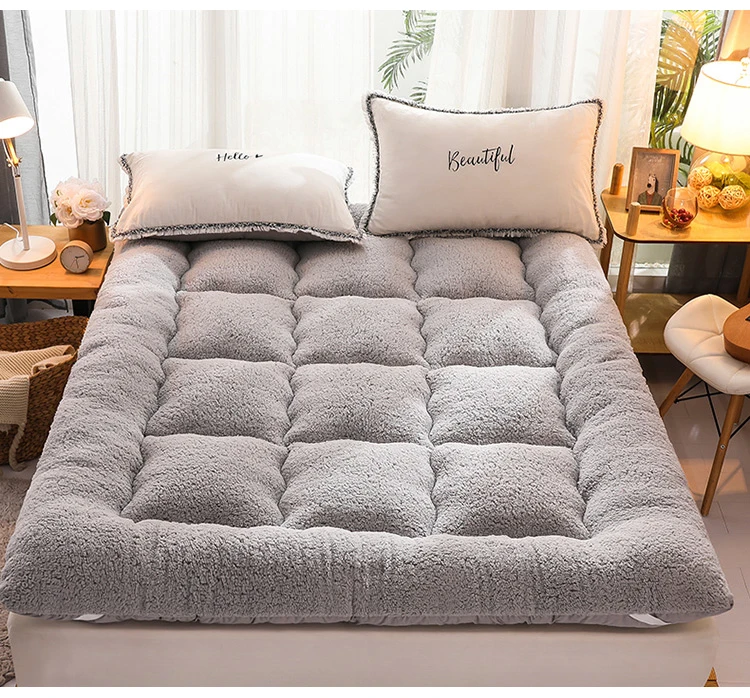 Description Picture 3 of itemWinter warm thick mattress upholstery high quality household pad quilt tatami floor mattress lamb cashmere mat