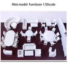 DIY песок стол строительный материал мебель из АБС-пластика 1/50 Масштаб модели столы и стулья набор для miniuatre пейзаж DIY Набор CC модель