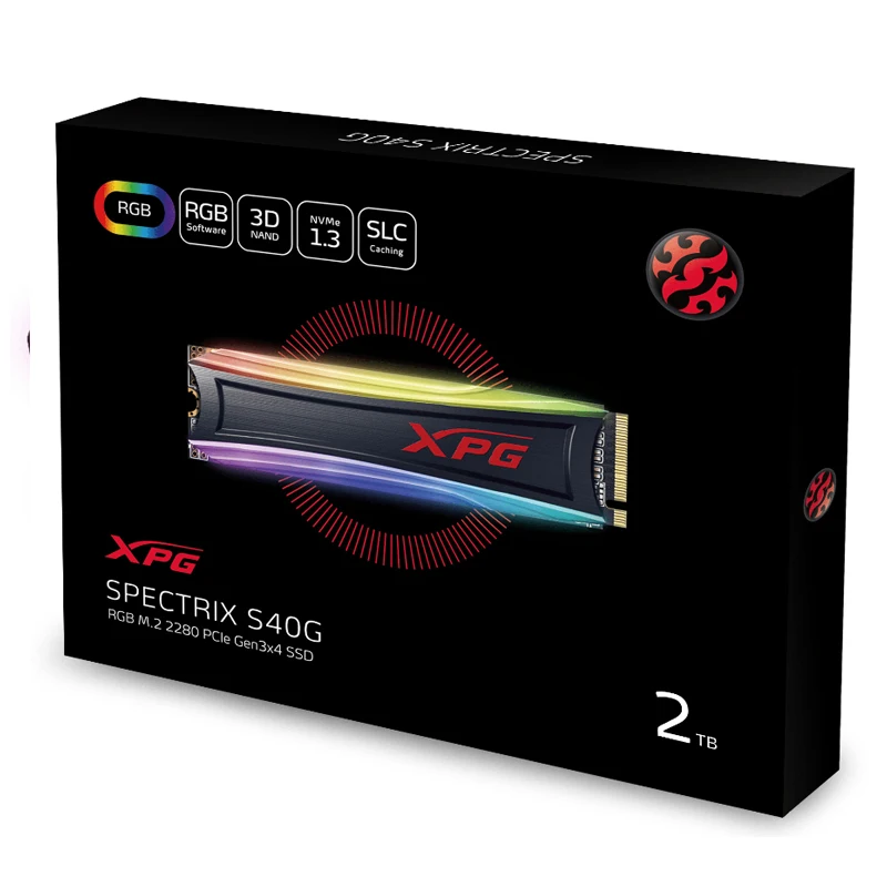 ADATA XPG SPECTRIX S40G RGB PCIe Gen3x4 M.2 2280 512 ГБ 1 ТБ твердотельный накопитель для ноутбука