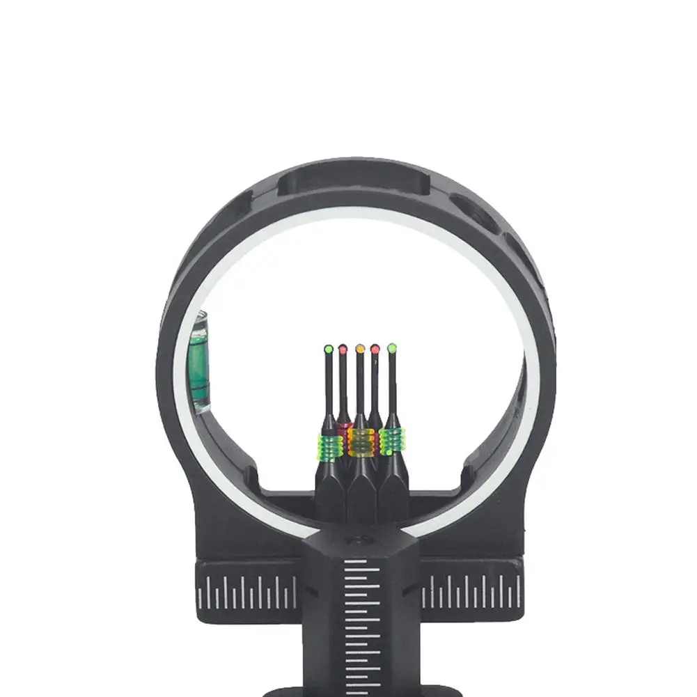 

TP1550 Archery Shooting Slingshot Riflescopes 5 Pin Bow Sight Fiber Pin with Light Slingshot Training Tool