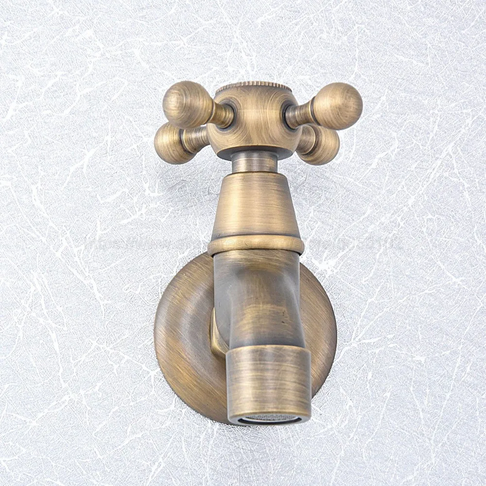 Antique Bronze Wall Mount Cold Water Basin Faucet Outdoor Garden Faucet Bathroom Mop Pool Taps Bibcocks zav352