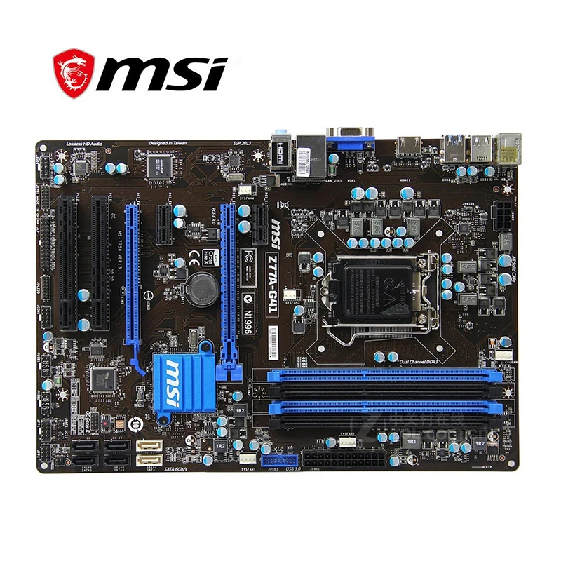 Для материнской платы MSI Z77A G41 компьютера USB3.0 SATA III LGA 1155 DDR3 для Intel Z77 Z77M настольная